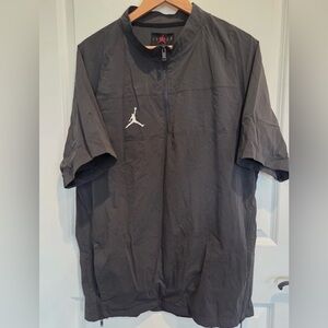 Vintage Air Jordan Half Zip Short Sleeve Windbreaker Mens XL Charcoal